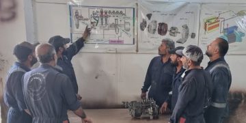 التحديث الأسبوعي لأعمال مشروع صيانة آليات بلديات الجزيرة: