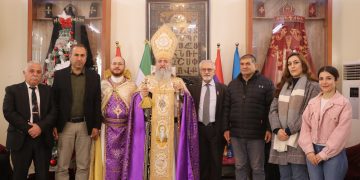زيارة كنيسة هاكوب وفد بلدية قامشلو